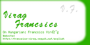virag francsics business card